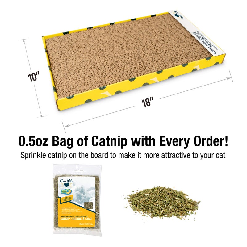 Our Pets Cosmic Cat Scratcher, North-American Grown Catnip Included, Reversible for Twice the Use, 18.13" x 10.13" x 1.25" - Image 2
